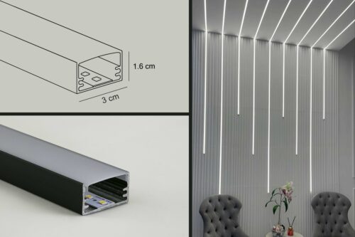 Surface-mounted-light-line,-3-cm-02 لاین نوری روکار