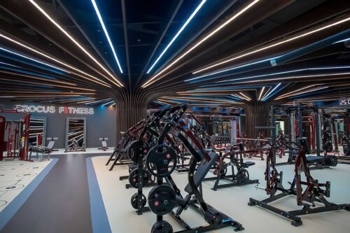 gym-club-lighting-with-light-lines-06 نورپردازی باشگاه