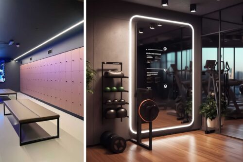 gym-club-lighting-with-light-lines-09 لاین نوری