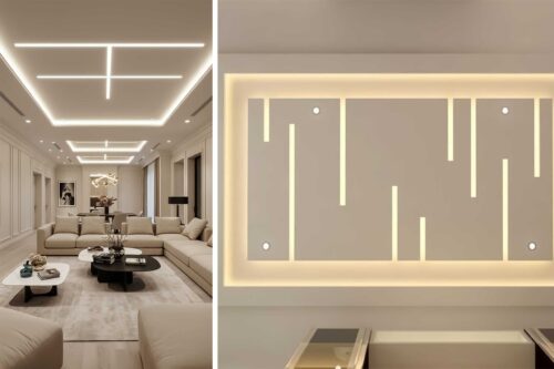 reception-ceiling-light-line-complete-guide-04 لاین نوری کناف