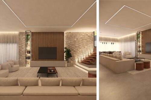 surface-mounted-linear-light-1-6×1-6-10 لاینر روکار