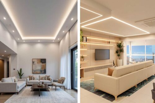 ceiling-halogen-and-ceiling-light-with-light-line-01 هالوژن سقفی