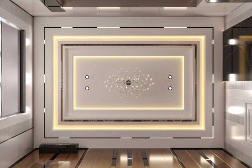 reception-ceiling-cornice-with-light-line-06 کناف سقف پذیرایی