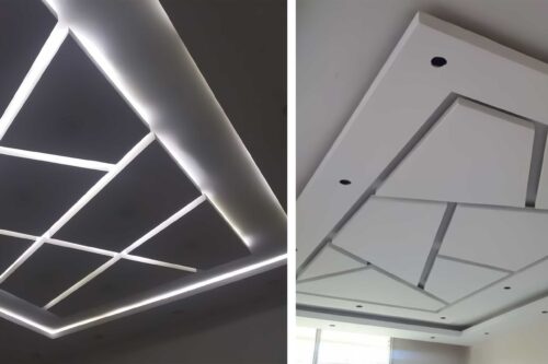 reception-ceiling-cornice-with-light-line-11 نورپردازی سقف کناف