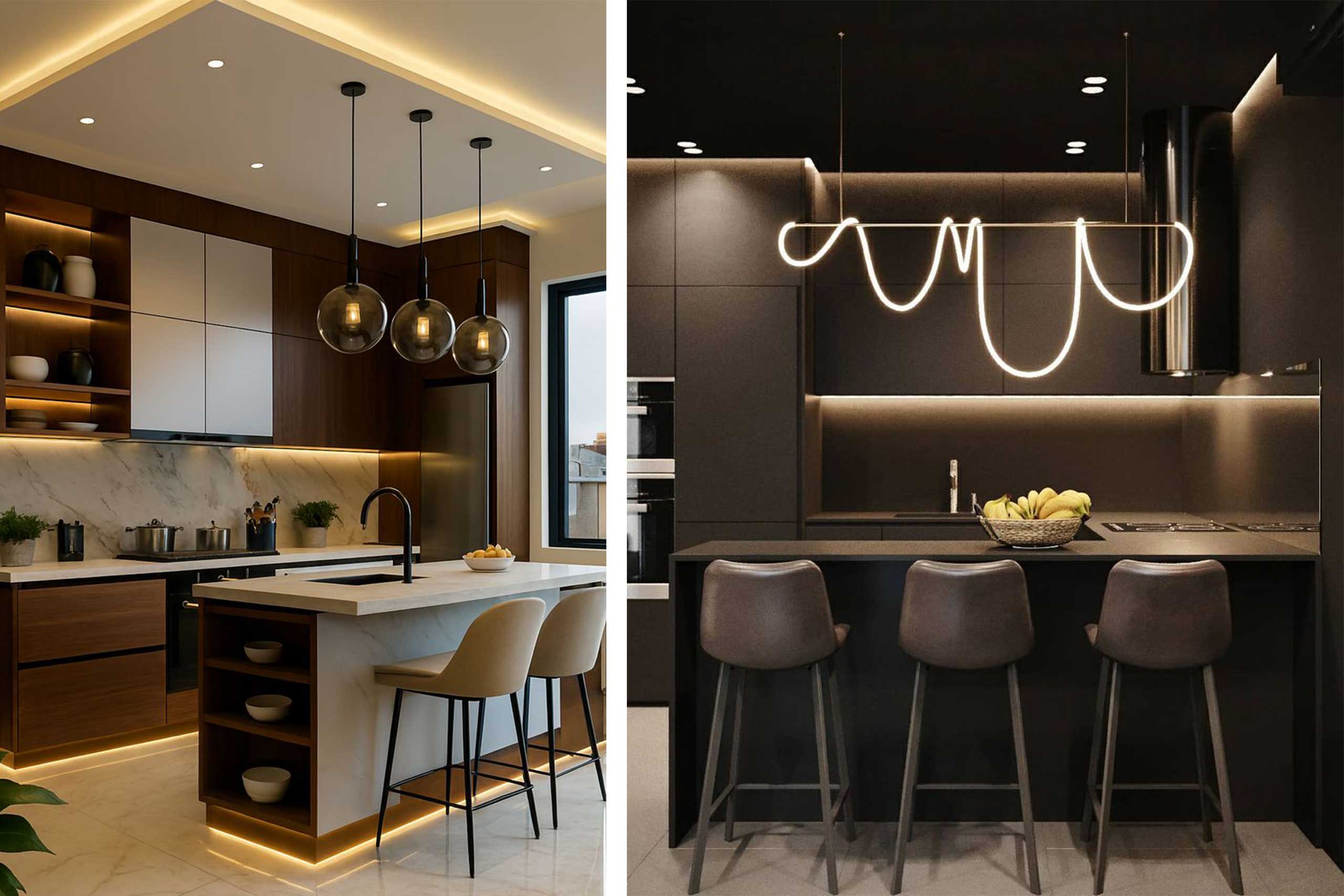 Modern-hanging-chandelier-05 لوستر آویز آشپزخانه