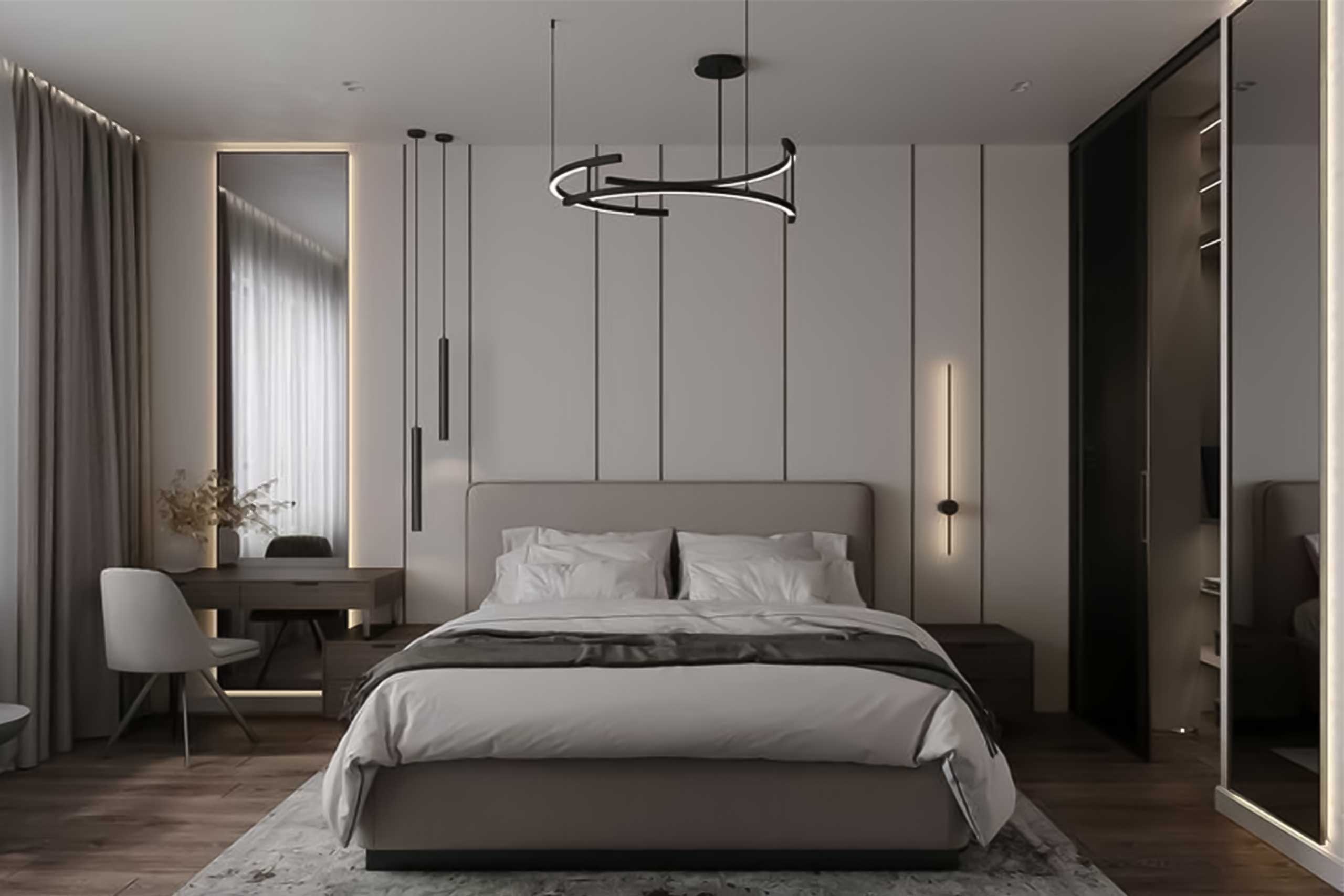 Modern-hanging-chandelier-06 لوستر آویز اتاق خواب