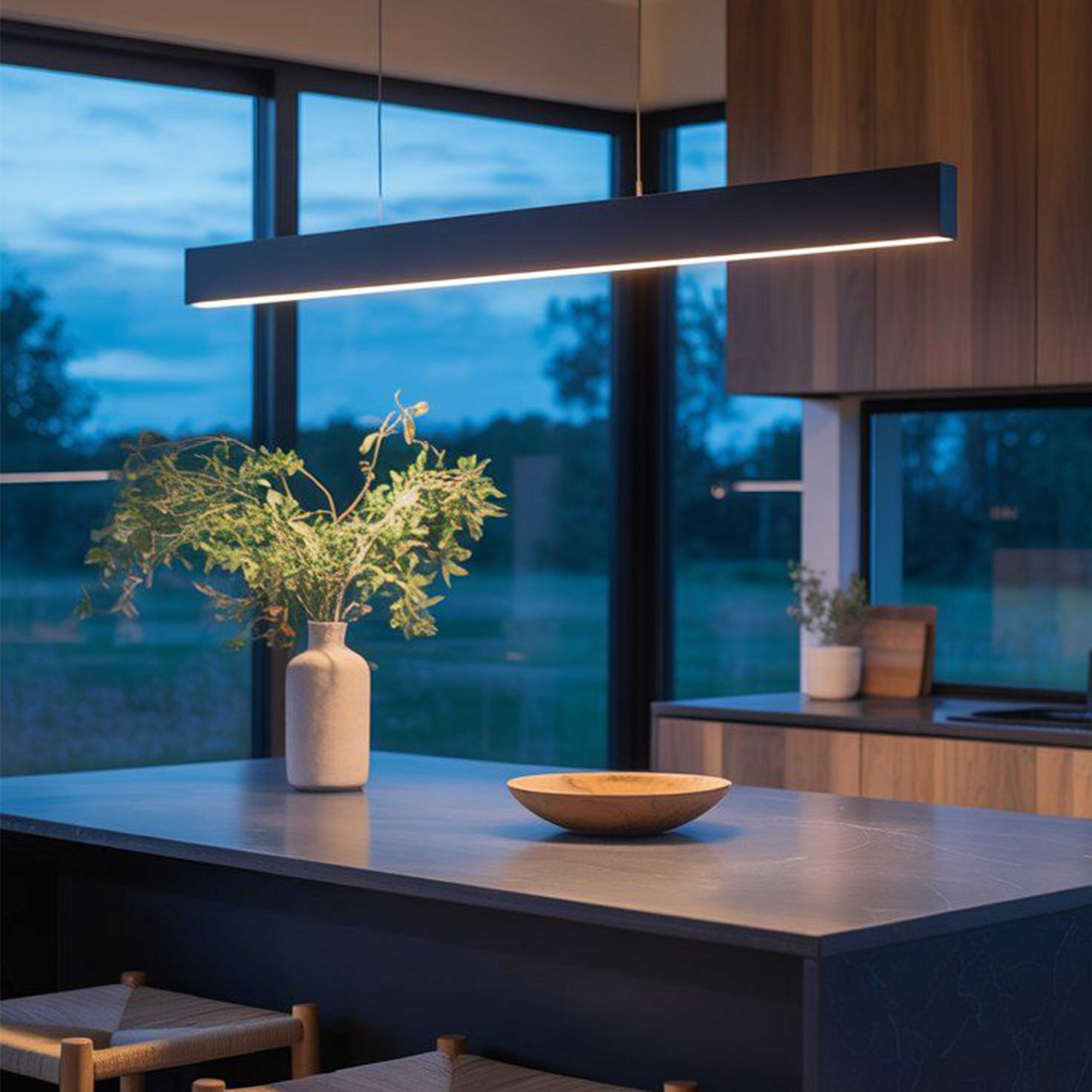 Modern-hanging-chandelier-10 لوستر آویز آشپزخانه