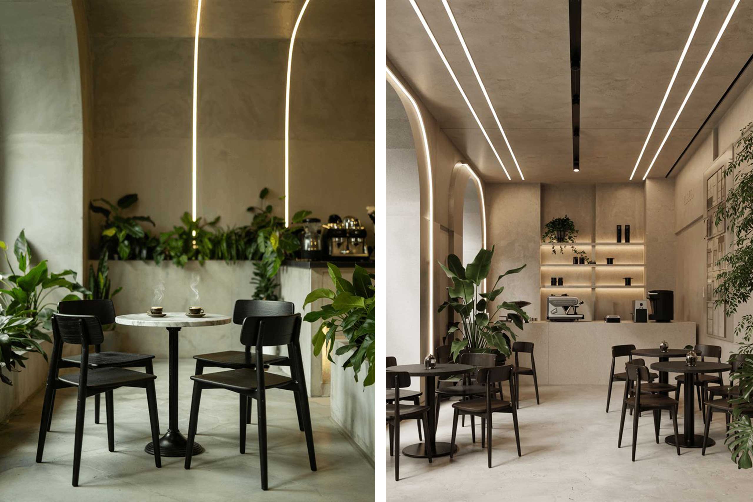 cafe-and-restaurant-lighting-15 نورپردازی کافی شاپ با چراغ های جدید و لاین نوری