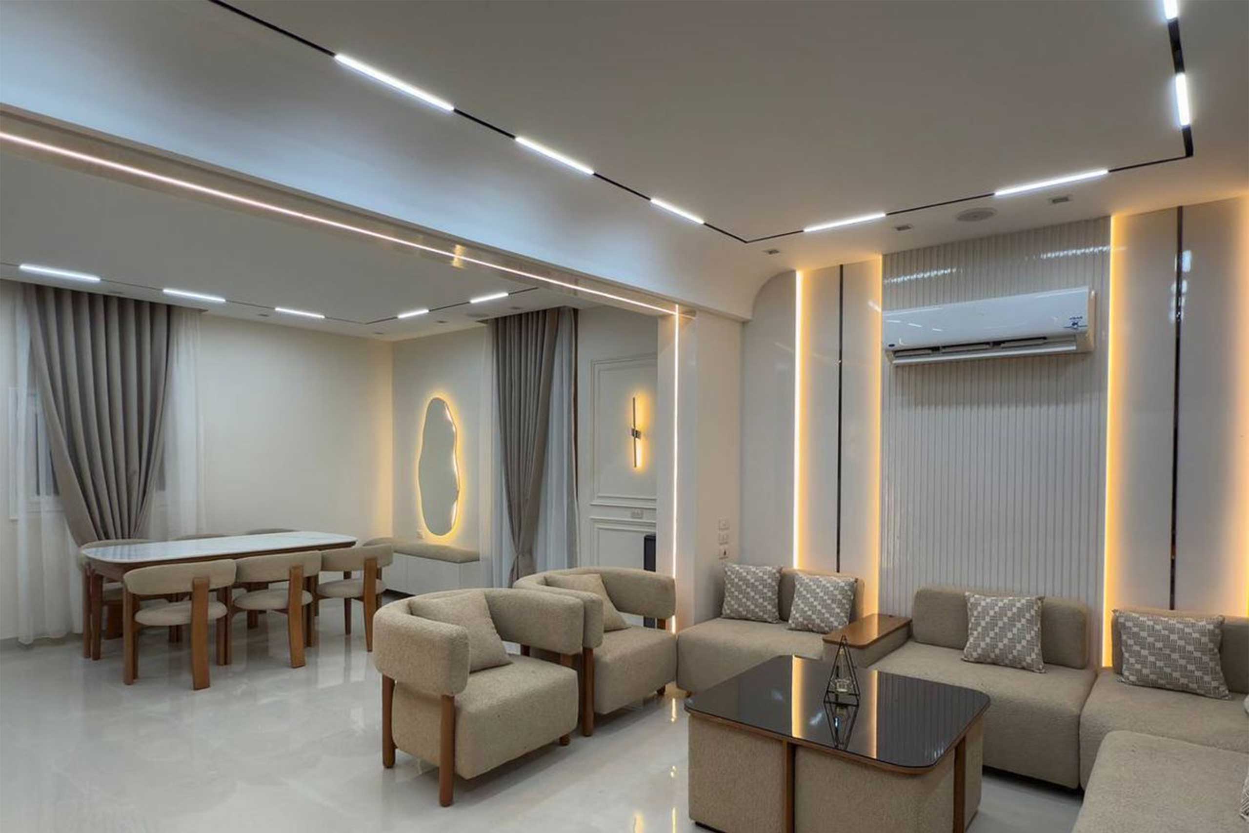 magnetic-lights-magnetic-design-lights-16 چراغ طرح مگنتی در سقف پذیرایی